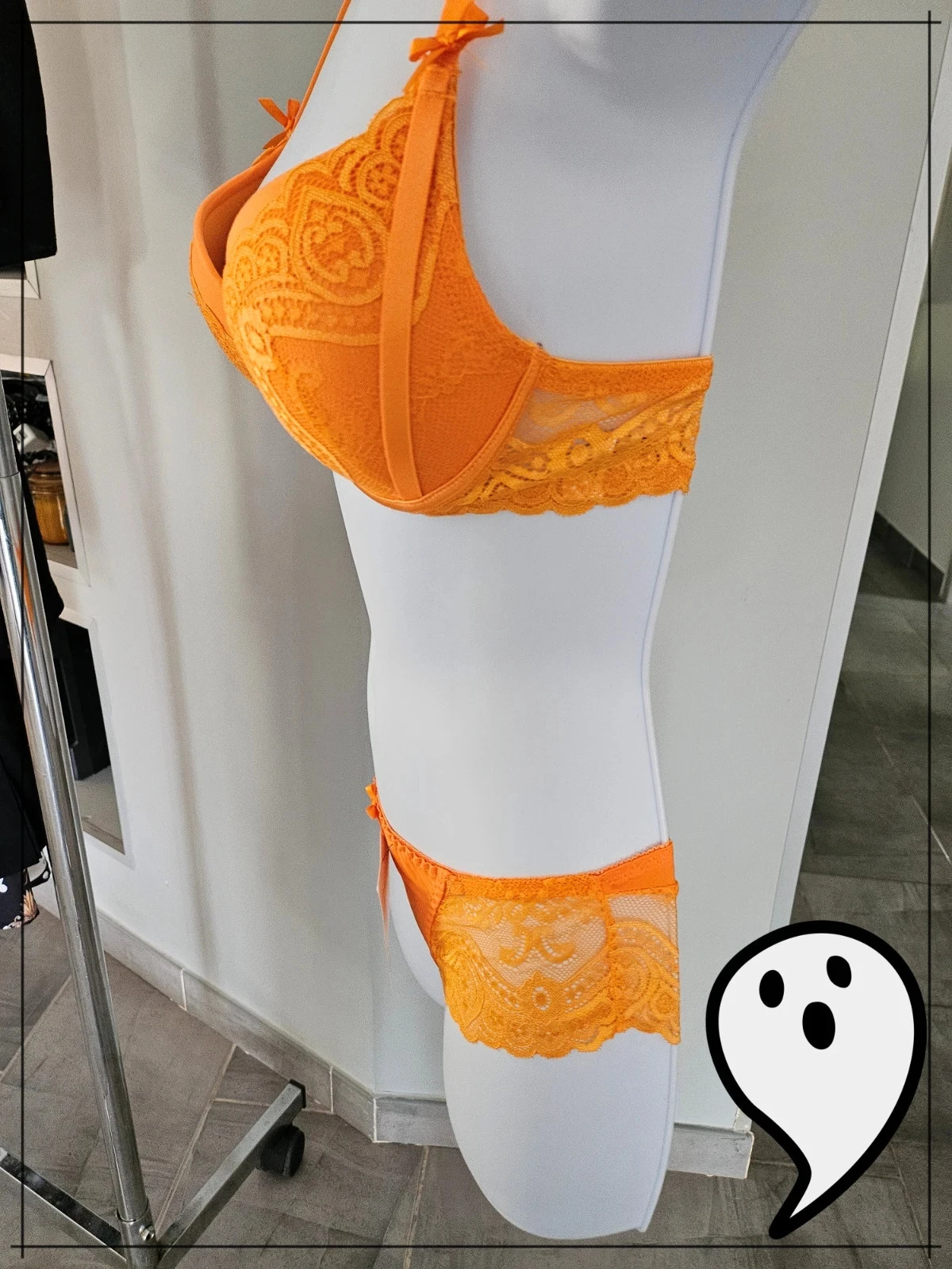 conjunto sutiã e calcinha kawaii fofo conjunto de lingerie um de renda chique – photo 5